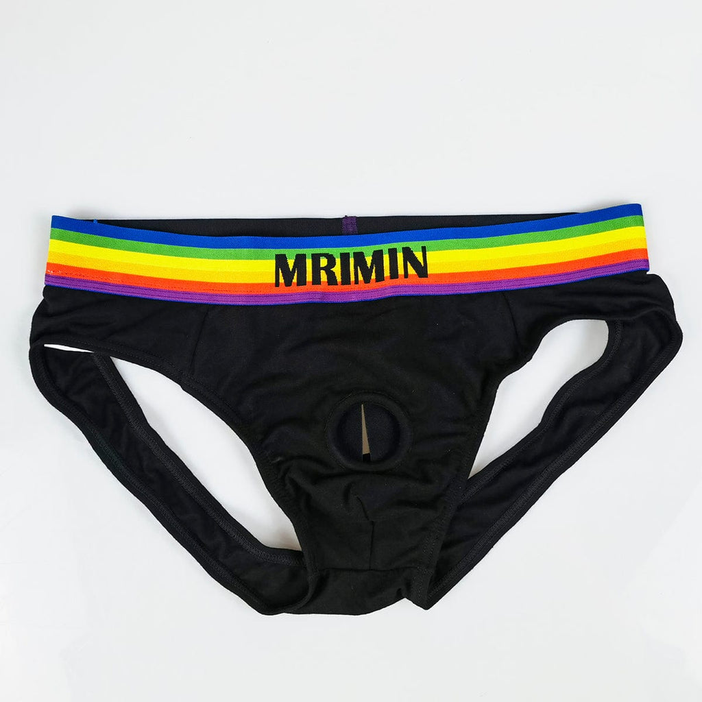 MRIMIN FTM Packer Wear Gear Rainbow Sports Briefs Strap-On Harness Und