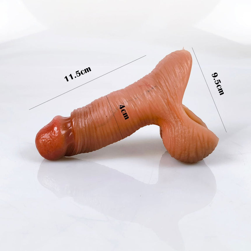 MRIMIN Handmade Trans Penis Sleeve Extender Realistic Textured Cock Extender STP Packer-PES04