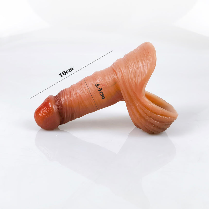 MRIMIN Handmade Trans Penis Sleeve Extender Realistic Textured Cock Extender STP Packer-PES10