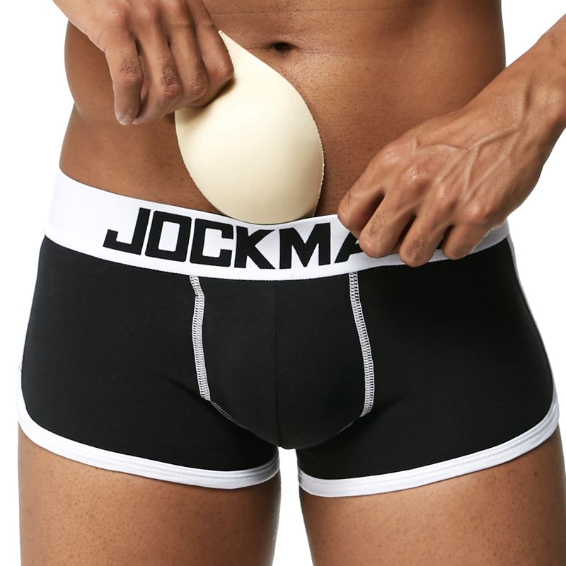 FTM Jock Strap Padded Boxers Bulge Enhancing Butt Lifting Hip Up with Removable Pads-JM43