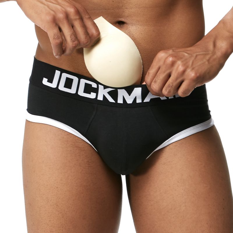 FTM Jock Strap Padded Briefs Bulge Enhancing Butt Lifting Hip Up with Removable Pads-JM41