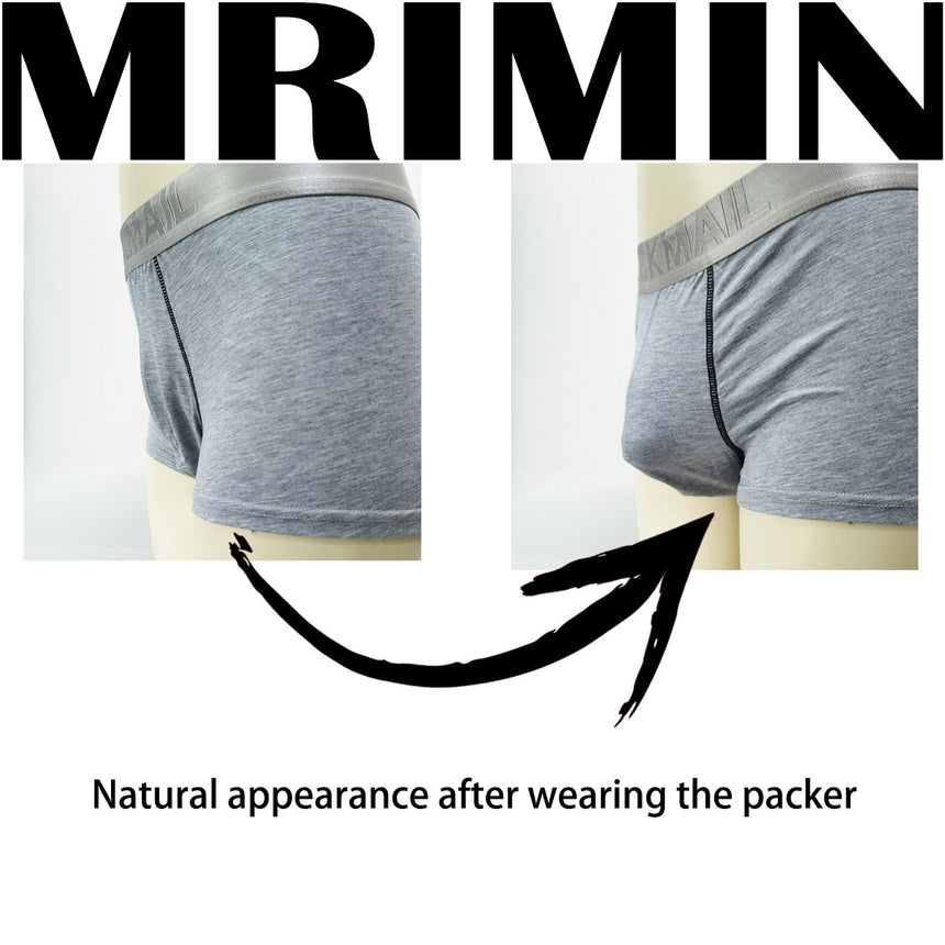 MRIMIN FTM Silicone Erect 5.2 Inch Penis Prosthesis Packer N Play Flexible for G Spot Strap On Dildo - MRIMIN