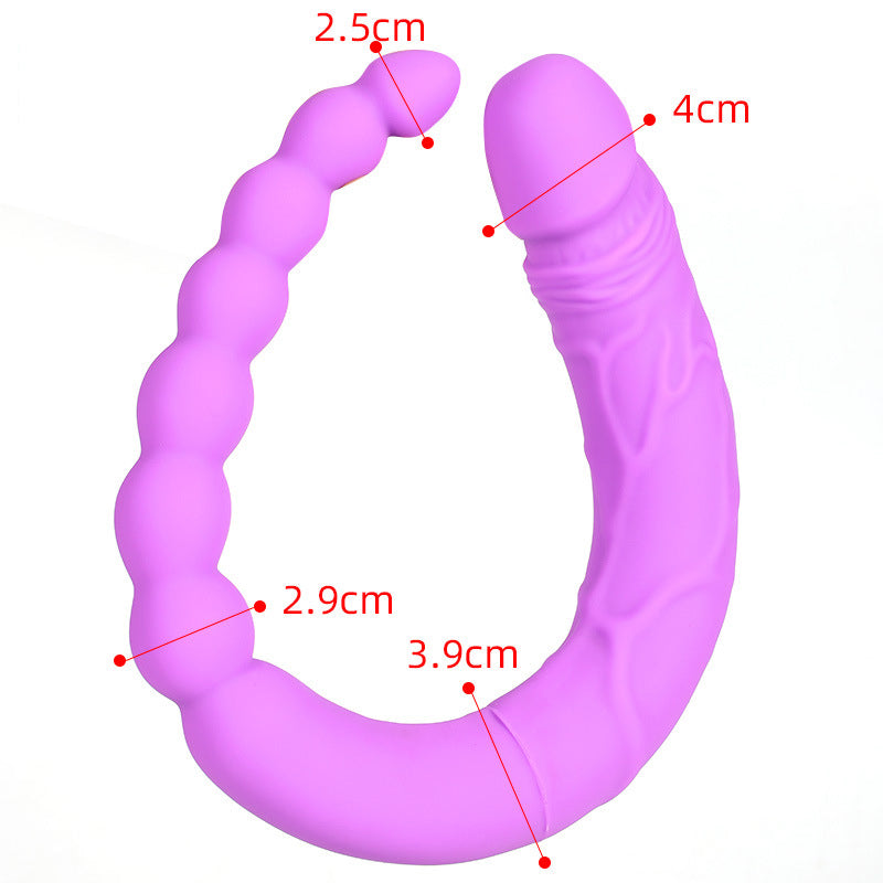 MRIMIN Strapless Strap-On Double Sided Headed Dildo for Lesbian and Couples