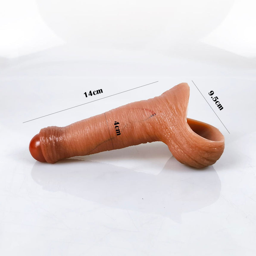 MRIMIN Handmade Trans Penis Sleeve Extender Realistic Textured Cock Extender STP Packer-PES03 - MRIMIN