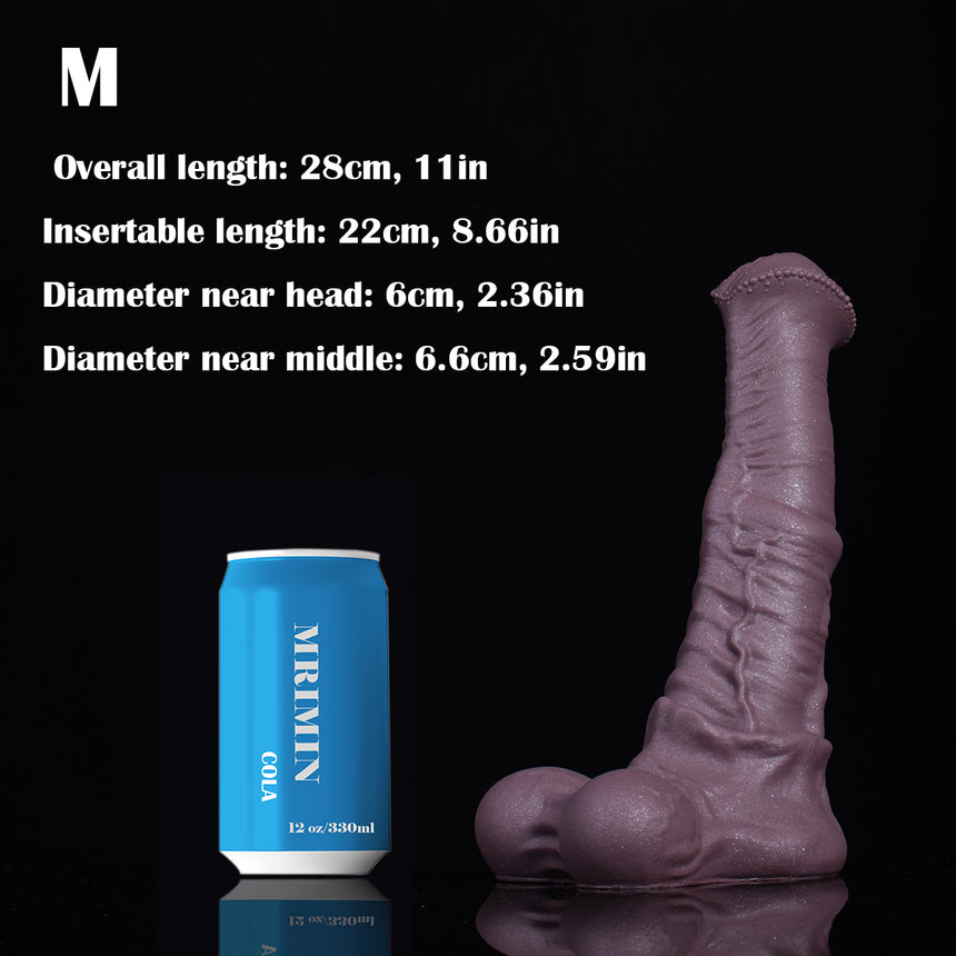 MRIMIN Realistic Horse Dildo Big Animal Penis Ultra-Soft Liquid Silicone Anal Dildo Plug with Strong Suction Cup-MRD39 - MRIMIN