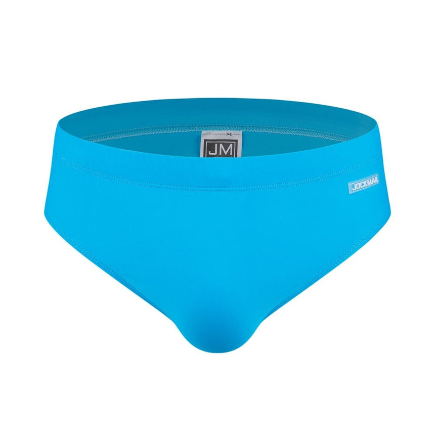 Jockmail Underwear M(27-29") / Sky Blue Jockmail FTM Swim Trunks Solid Swimsuit Sports Shorts with Bulge  Swimwear Bathing Suit -JM13