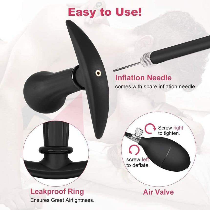 Inflatable Butt Plug with Detachable Needle & Anal Sex Toys MRIMIN Inflatable Butt Plug with Detachable Needle & Anal Sex Toys MRIMIN