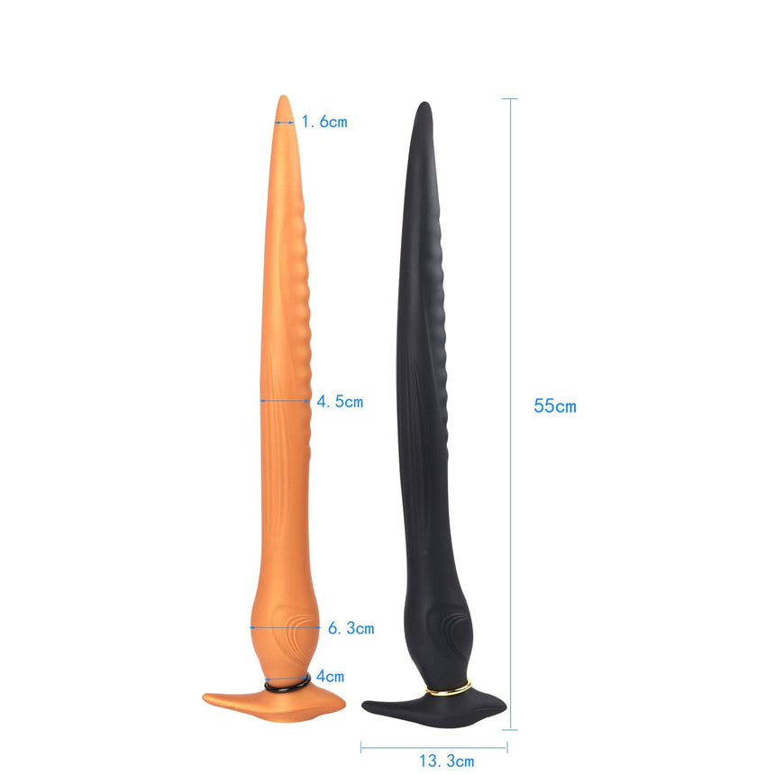 MRIMIN Anal Plug XL / Black MRIMIN Silicone Tentacle Super Long Anal Plug Hollow Inflatable Butt Plug Men and Women SM Toys