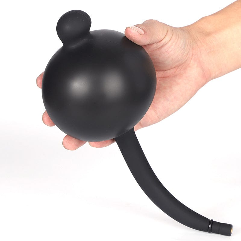 MRIMIN Black MRIMIN Inflatable Butt Plug with Detachable Needle & Anal Sex Toys for Man and Women