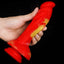 MRIMIN Dildo 7.48inch / Red+Yellow MRIMIN Realistic Fantasy Dildo Silicone Thick Dildo with Strong Suction Cup, Handmade Alien Dildos for Vaginal G-spot & Anal Play