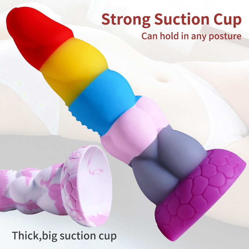 MRIMIN Dildo MRIMIN Fantasy Realistic G-spot Dildo, Liquid Silicone Dragon Penis  with Flared Suction Cup