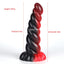 MRIMIN Dildo Red+Black MRIMIN Colorful Silicone Spiral Dildo with Strong Suction Cup