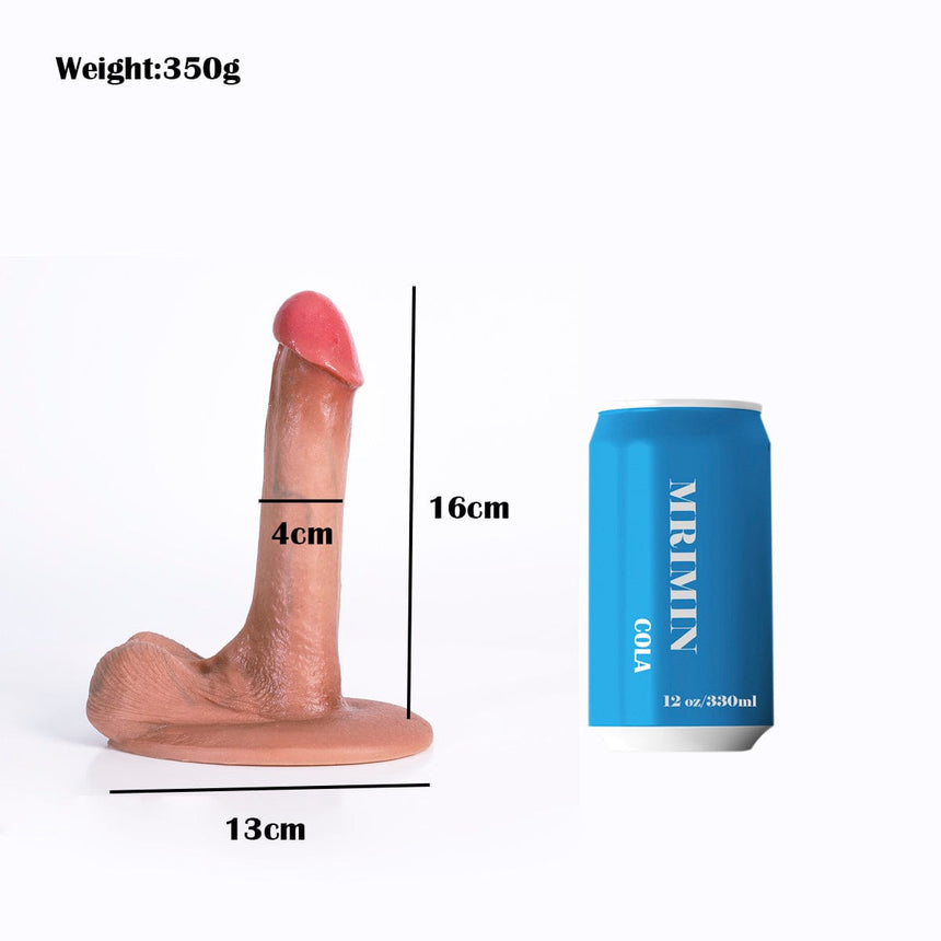 MRIMIN Packer And Play Light Beige / Movable / Immovable MRIMIN FTM Silicone Erect 6.4 Inch Penis Prosthesis Packer N Play Flexible for G Spot Strap On Dildo
