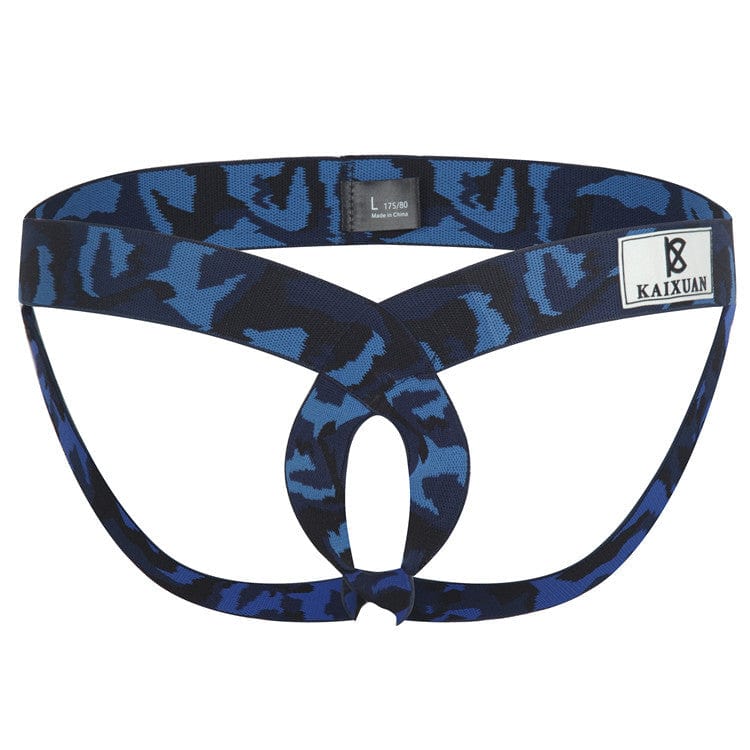 MRIMIN Packing Gear S / Camouflage+Blue MRIMIN FTM Jockstrap Wear Open Suspensory Stretch Cotton Strap Underwear Packer Harness-UD3