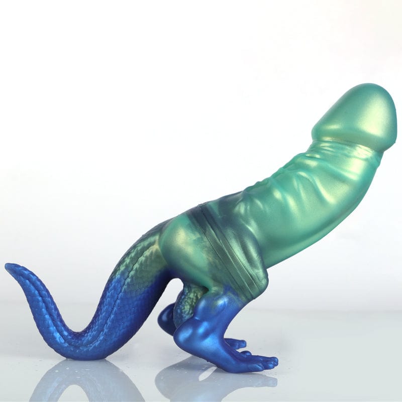 MRIMIN Sex Toys Metallic Color Mixing MRIMIN Soft Silicone Dino dick Dinosaur Dildo Headed Dinosaur Sex Toy & Bachelor and Hen Party Accessories