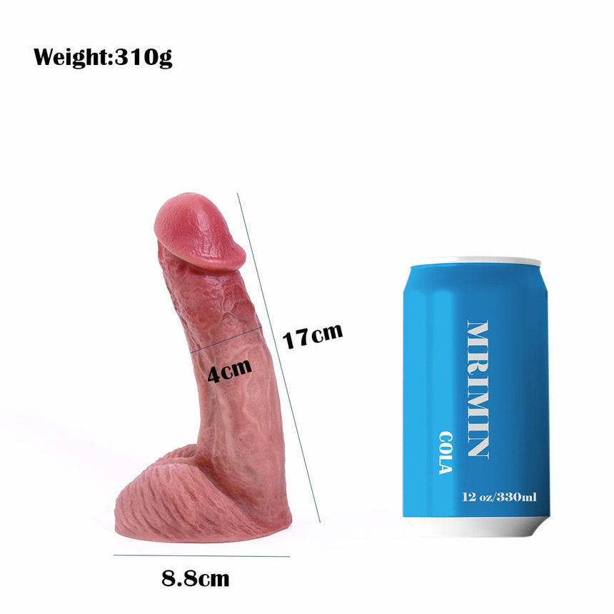 MRIMIN Transgender Supply Beige MRIMIN FTM Silicone Erect 6.8 Inch Penis Prosthesis Packer N Play Flexible for G Spot Strap On Dildo